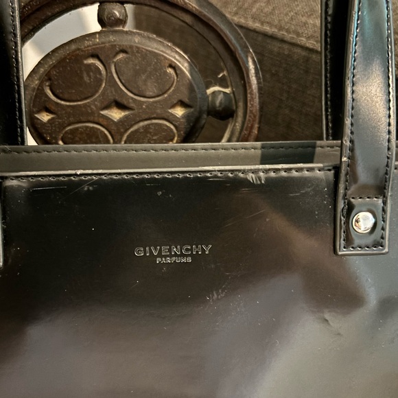 Givenchy Parfums Coated Leather Black Tote Handbag - Picture 2 of 6